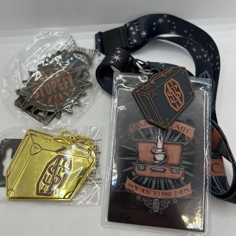 New‎ Fantastic Beasts Lanyard, Suitcase Keychain And Stupefy Keychain